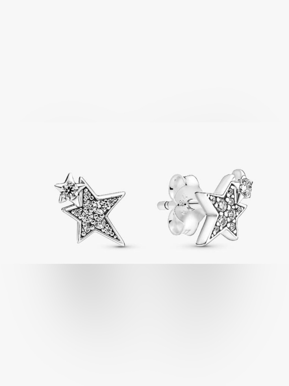 Pandora Silver Star Pavé Stud Earrings